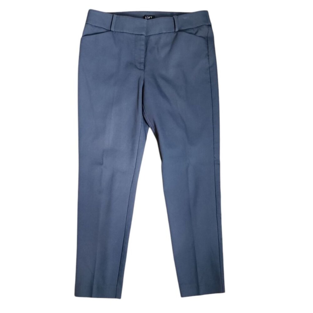Ann Taylor Loft Pants Womens Size 8 Solid All Grey Gray Julie‎ Pockets Trouser
